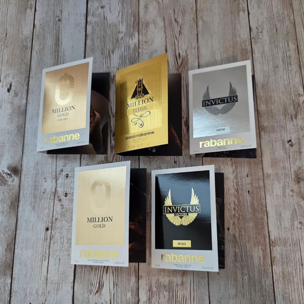 5× Men's Paco Rabanne Sample Set